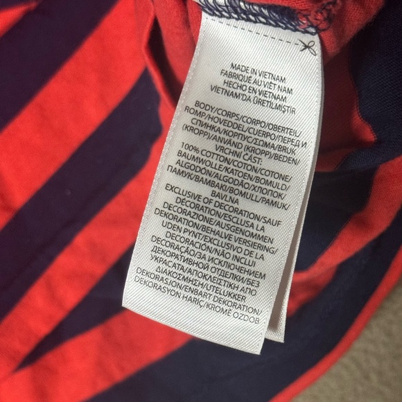Polo Ralph Lauren Men Red Royal Blue Stripe Crew-Neck Classic Fit T Shirt Large - Picture 4 of 7